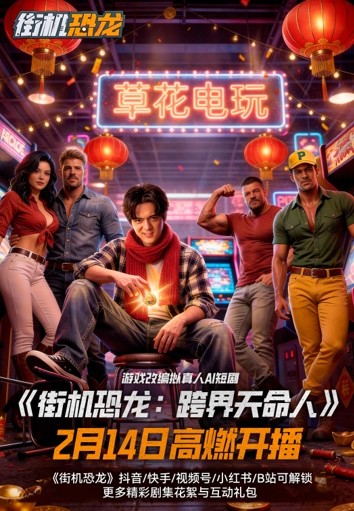 《街机恐龙》游戏改编拟真人AI短剧2月14日上线！热血经典，AI&ldquo;重生&rdquo;